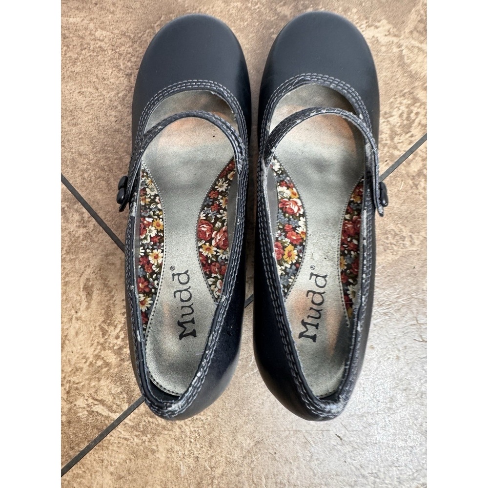 Vintage Mudd Black Kitten High Heel 2" Mary Jane Size 8m - Picture 7 of 13